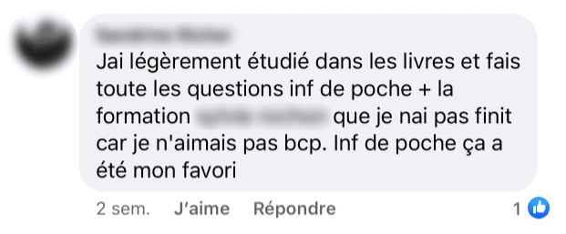 Témoignage Inf. de poche