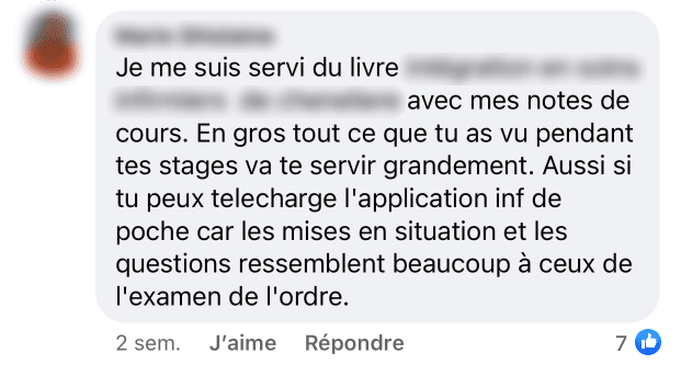 Témoignage Inf. de poche